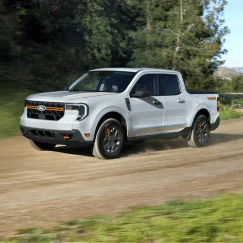 ford maverick white driving - ford global fleet sales